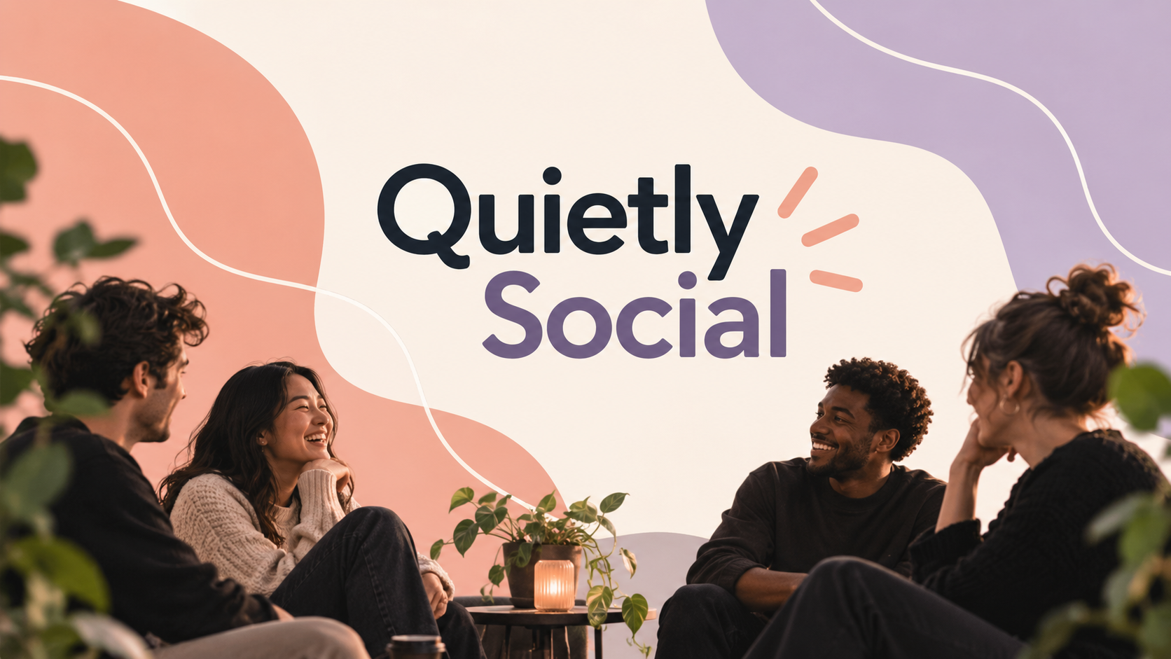 People having a relaxed conversation at a Quietly Social gathering